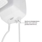 Chuveiro Elétrico Eletrônico 220V 6800w Branco Quadrado Futura Lorenzetti - Imagem 2
