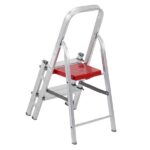 Escada De Alumínio Dupla 2 Degraus Natural 120kg Reisam - Imagem 5