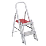 Escada De Alumínio Dupla 2 Degraus Natural 120kg Reisam