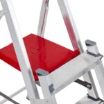 Escada De Alumínio Dupla 2 Degraus Natural 120kg Reisam - Imagem 3