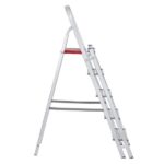 Escada De Alumínio Dupla 5 Degraus Natural 120kg Reisam - Imagem 3