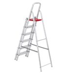 Escada De Alumínio Dupla 6 Degraus Natural 120kg Reisam - Imagem 3