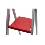 Escada Alumínio 5 Degraus 1,53m 120kg Prata e Vermelho Reisam - Imagem 2