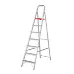 Escada Doméstica Aluminio 7 Degraus Natural 120 Kg Reisam