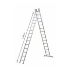 Escada Extensível 15x2 30 Degraus em Alumínio 7,66m Botafogo - Imagem 3