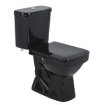 Kit Vaso Sanitário com Caixa acoplada e Assento Preto Duplo Acionamento 3/6L Vertical Lírio Fiori