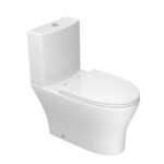 Kit Vaso Sanitário com Caixa Acoplada e Assento Branco Duplo Acionamento 3/6L Vertical Nova Level Deca