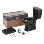 Kit Vaso Sanitário com Caixa acoplada e Assento Preto Duplo Acionamento 3/6L Vertical Lírio Fiori - Imagem 3