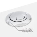 Kit Vaso Sanitário com Caixa Acoplada e Assento Branco Duplo Acionamento 3/6L Saída Vertical Sabatini Icasa - Imagem 3