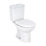 Kit Vaso Sanitário com Caixa Acoplada e Assento Branco Duplo Acionamento 3/6L Saída Vertical Round Roca