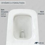 Vaso Sanitário Bacia Privada Convencional Quadrado Tubrax - Imagem 4