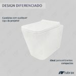 Vaso Sanitário Bacia Privada Convencional Quadrado Tubrax - Imagem 3