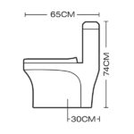 Vaso Sanitário Monobloco Branco Duplo Acionamento 3/6L Vertical Cianita Pettra - Imagem 2