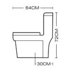 Vaso Sanitário Monobloco Branco Duplo Acionamento 3/6L Vertical Rubi Advance Pettra - Imagem 4
