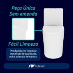 Vaso Sanitário Monobloco Completo - Caixa Acoplada Privada Acies Tubrax - Imagem 3