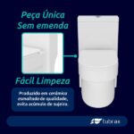 Vaso Sanitário Monobloco Produzido Em Cerâmica Com Acessórios - Imagem 3